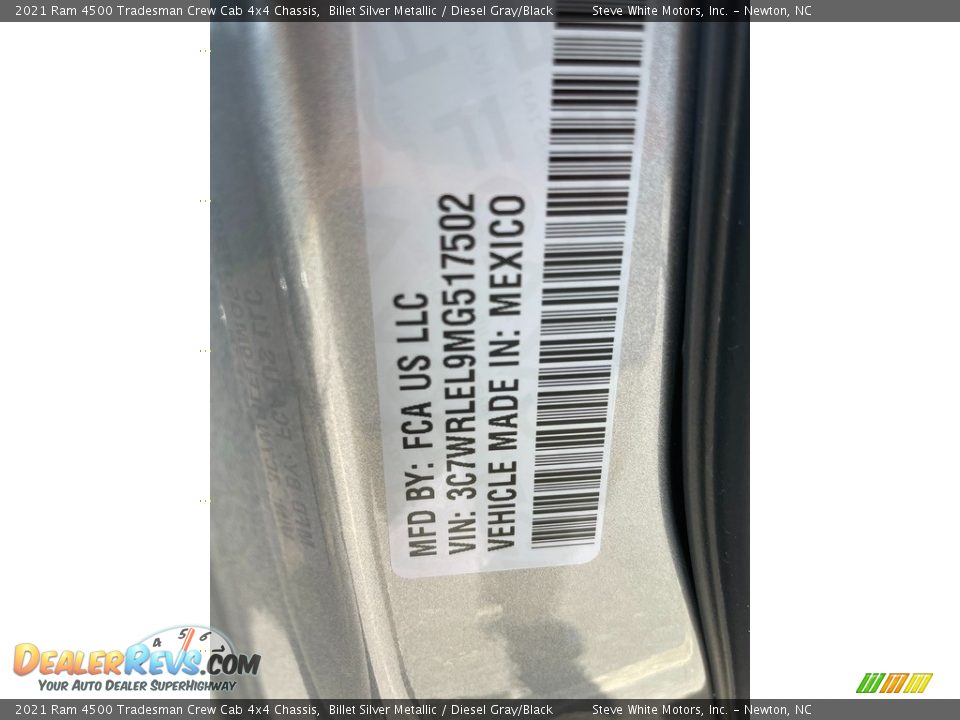 2021 Ram 4500 Tradesman Crew Cab 4x4 Chassis Billet Silver Metallic / Diesel Gray/Black Photo #26