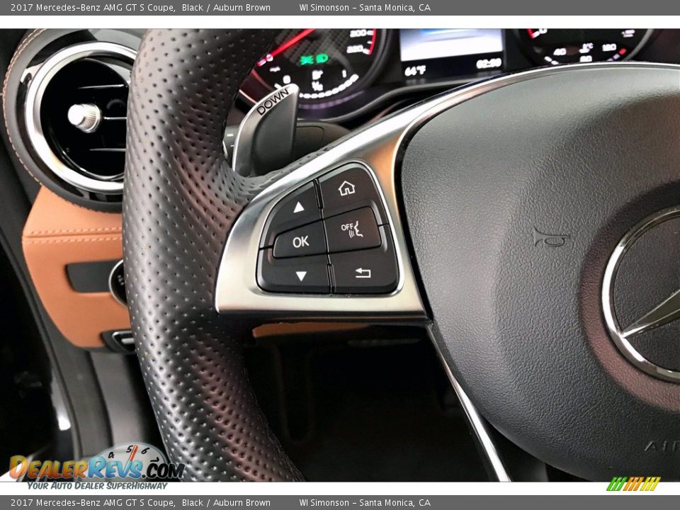 2017 Mercedes-Benz AMG GT S Coupe Black / Auburn Brown Photo #17