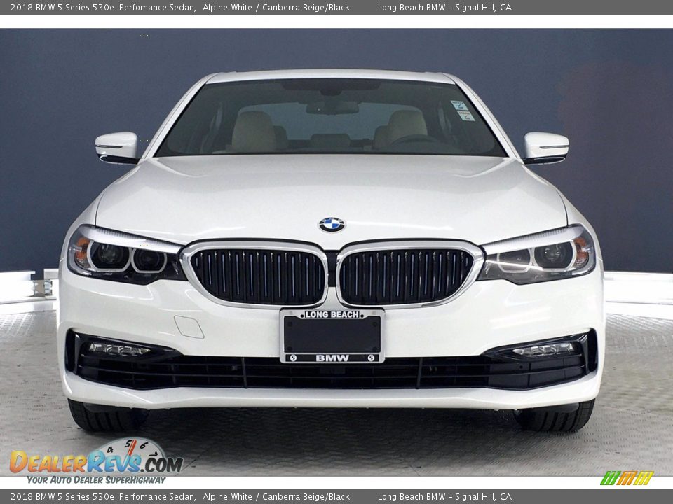 2018 BMW 5 Series 530e iPerfomance Sedan Alpine White / Canberra Beige/Black Photo #2