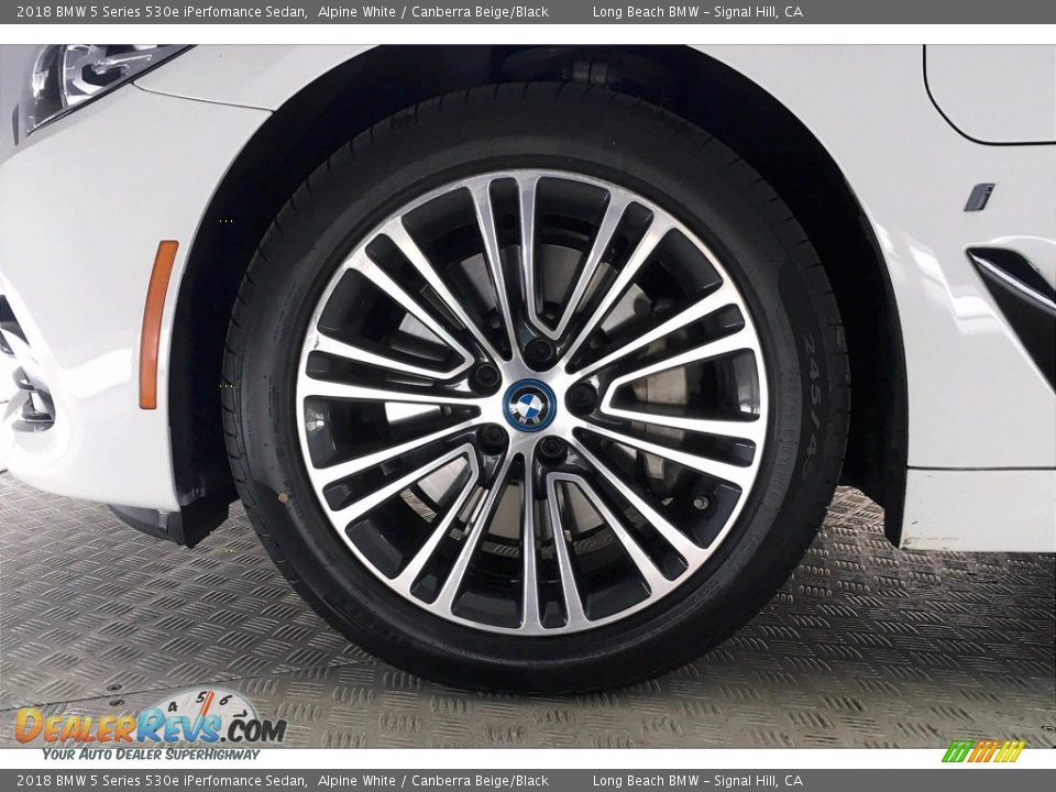 2018 BMW 5 Series 530e iPerfomance Sedan Alpine White / Canberra Beige/Black Photo #8
