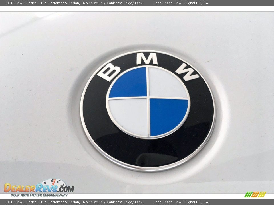 2018 BMW 5 Series 530e iPerfomance Sedan Alpine White / Canberra Beige/Black Photo #33