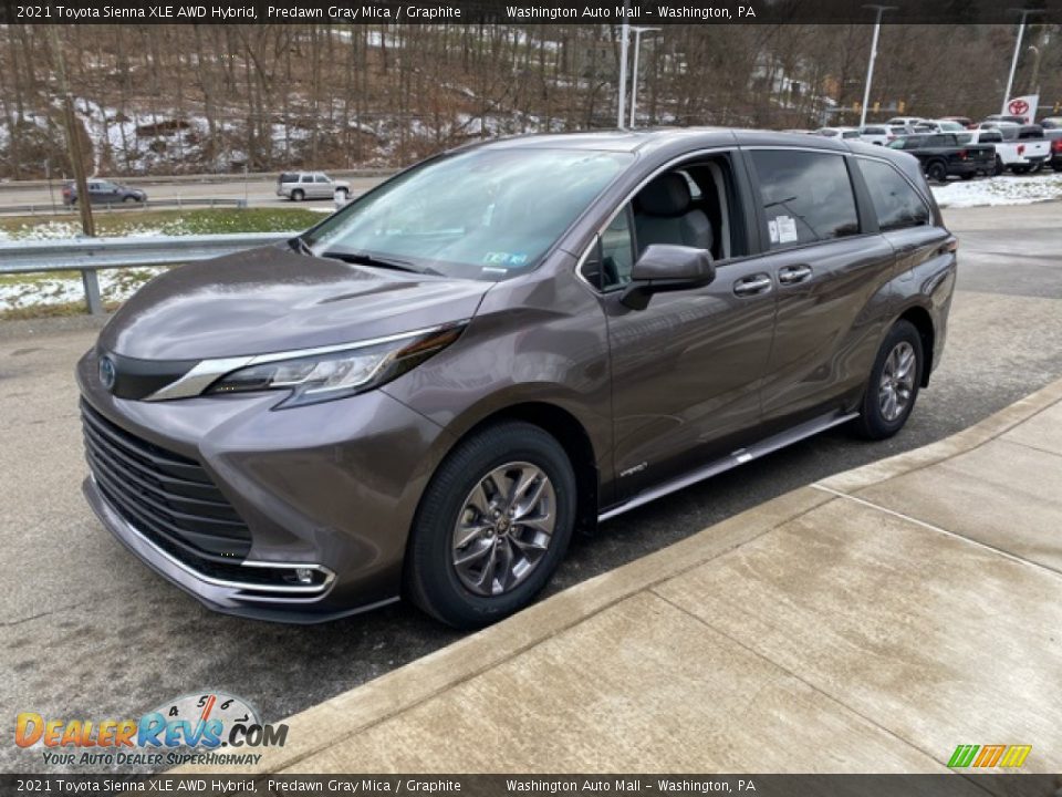 2021 Toyota Sienna XLE AWD Hybrid Predawn Gray Mica / Graphite Photo #13