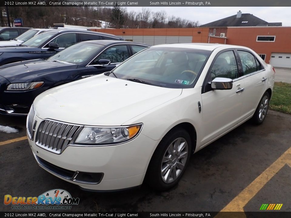 2012 Lincoln MKZ AWD Crystal Champagne Metallic Tri-Coat / Light Camel Photo #1