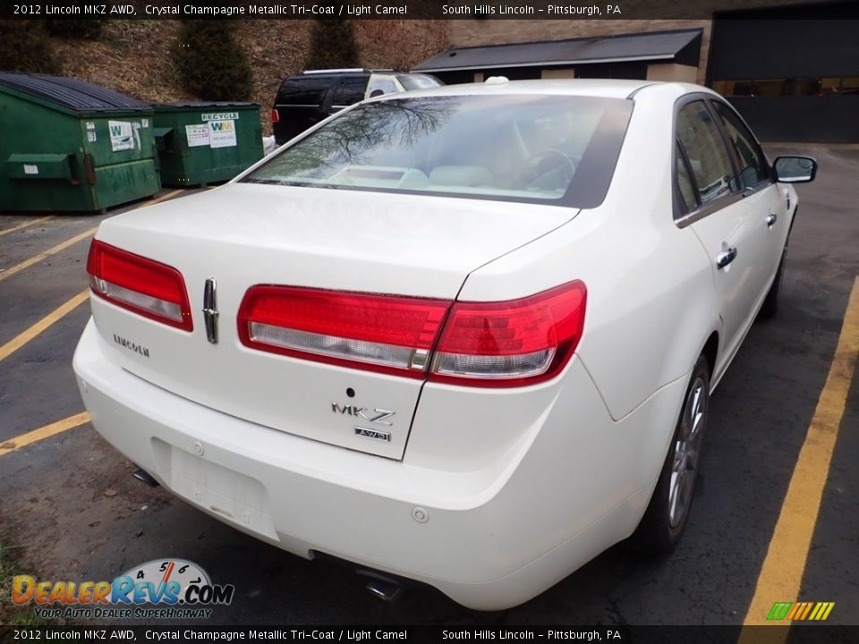 2012 Lincoln MKZ AWD Crystal Champagne Metallic Tri-Coat / Light Camel Photo #4