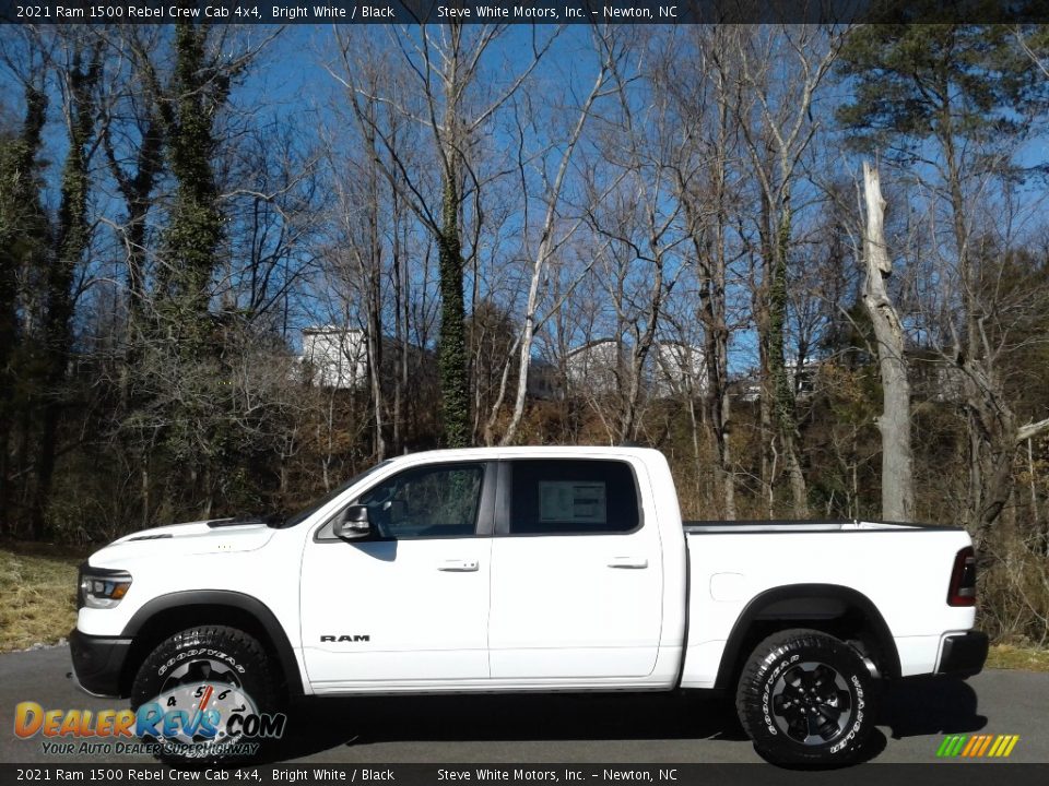 2021 Ram 1500 Rebel Crew Cab 4x4 Bright White / Black Photo #1