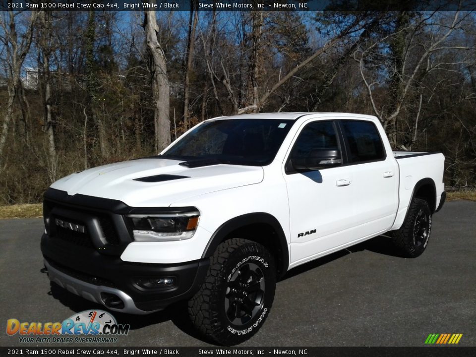 2021 Ram 1500 Rebel Crew Cab 4x4 Bright White / Black Photo #2