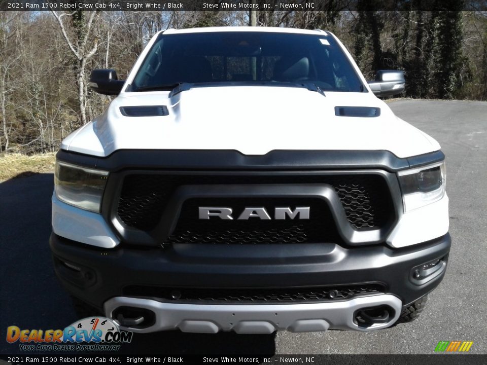 2021 Ram 1500 Rebel Crew Cab 4x4 Bright White / Black Photo #3