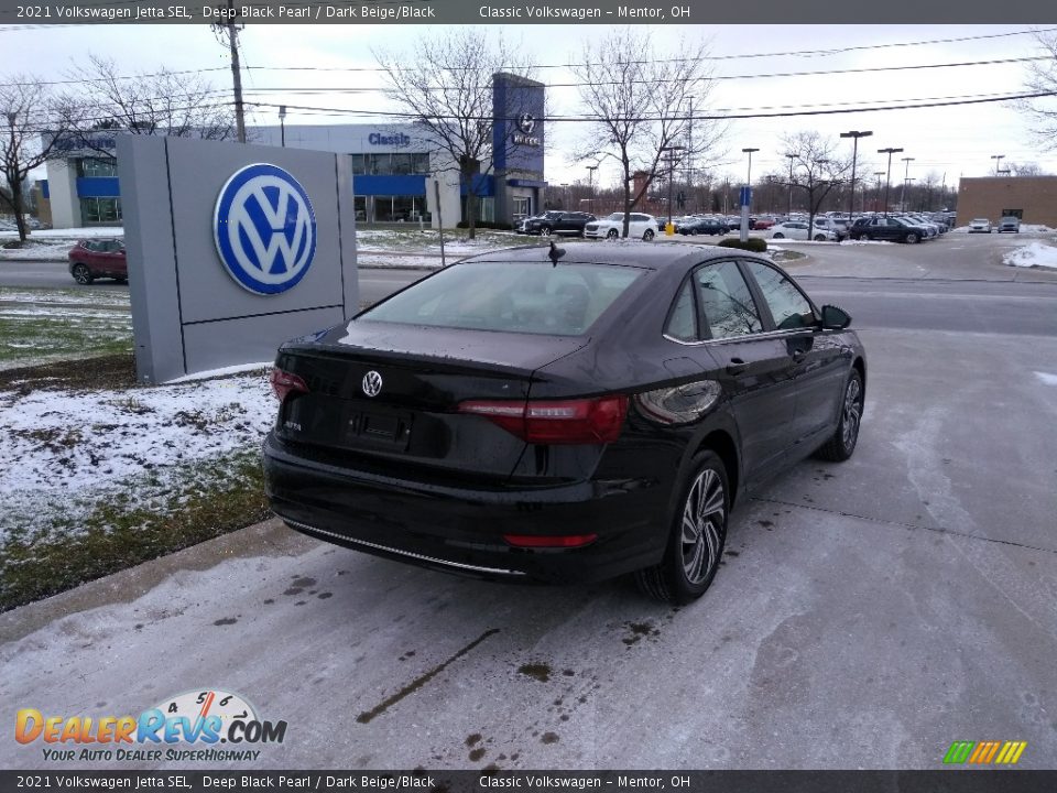 2021 Volkswagen Jetta SEL Deep Black Pearl / Dark Beige/Black Photo #2