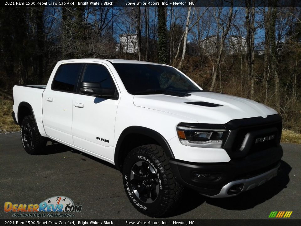 2021 Ram 1500 Rebel Crew Cab 4x4 Bright White / Black Photo #4