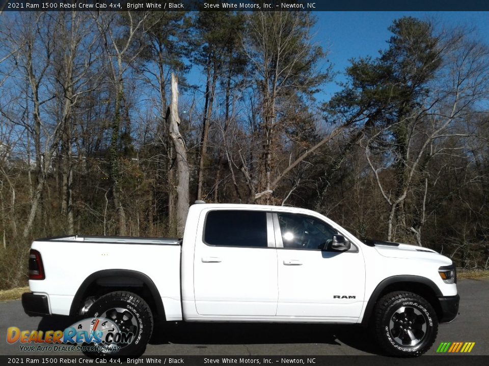 2021 Ram 1500 Rebel Crew Cab 4x4 Bright White / Black Photo #5