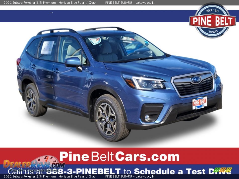 2021 Subaru Forester 2.5i Premium Horizon Blue Pearl / Gray Photo #1