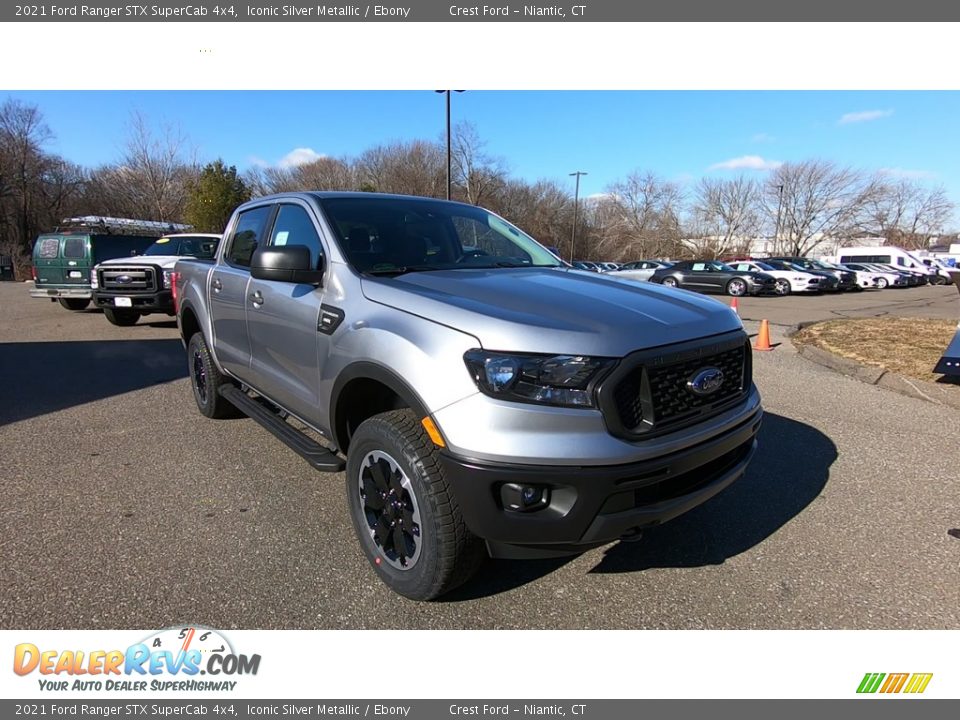 2021 Ford Ranger STX SuperCab 4x4 Iconic Silver Metallic / Ebony Photo #1