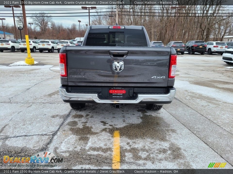 2021 Ram 1500 Big Horn Crew Cab 4x4 Granite Crystal Metallic / Diesel Gray/Black Photo #10
