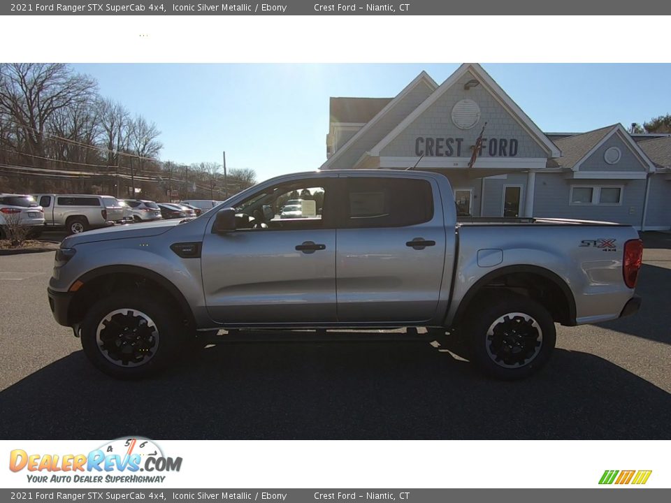 2021 Ford Ranger STX SuperCab 4x4 Iconic Silver Metallic / Ebony Photo #4