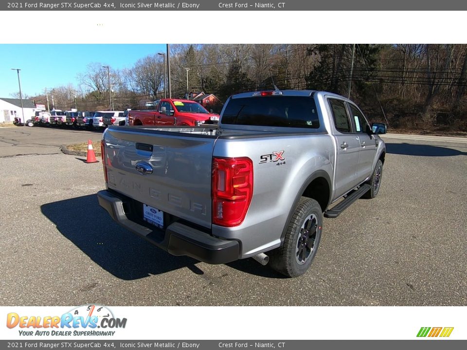 2021 Ford Ranger STX SuperCab 4x4 Iconic Silver Metallic / Ebony Photo #7