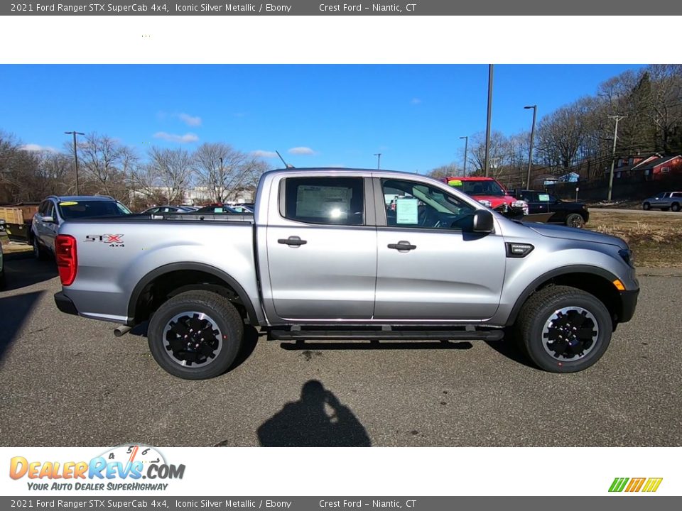 2021 Ford Ranger STX SuperCab 4x4 Iconic Silver Metallic / Ebony Photo #8