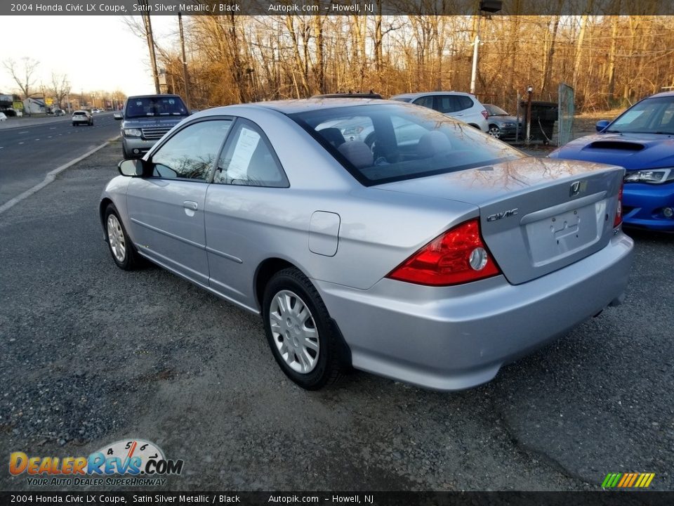 2004 Honda Civic LX Coupe Satin Silver Metallic / Black Photo #3