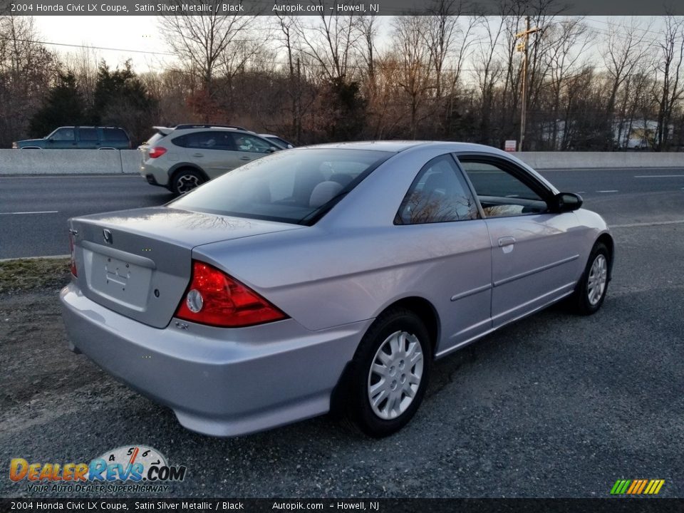 2004 Honda Civic LX Coupe Satin Silver Metallic / Black Photo #5