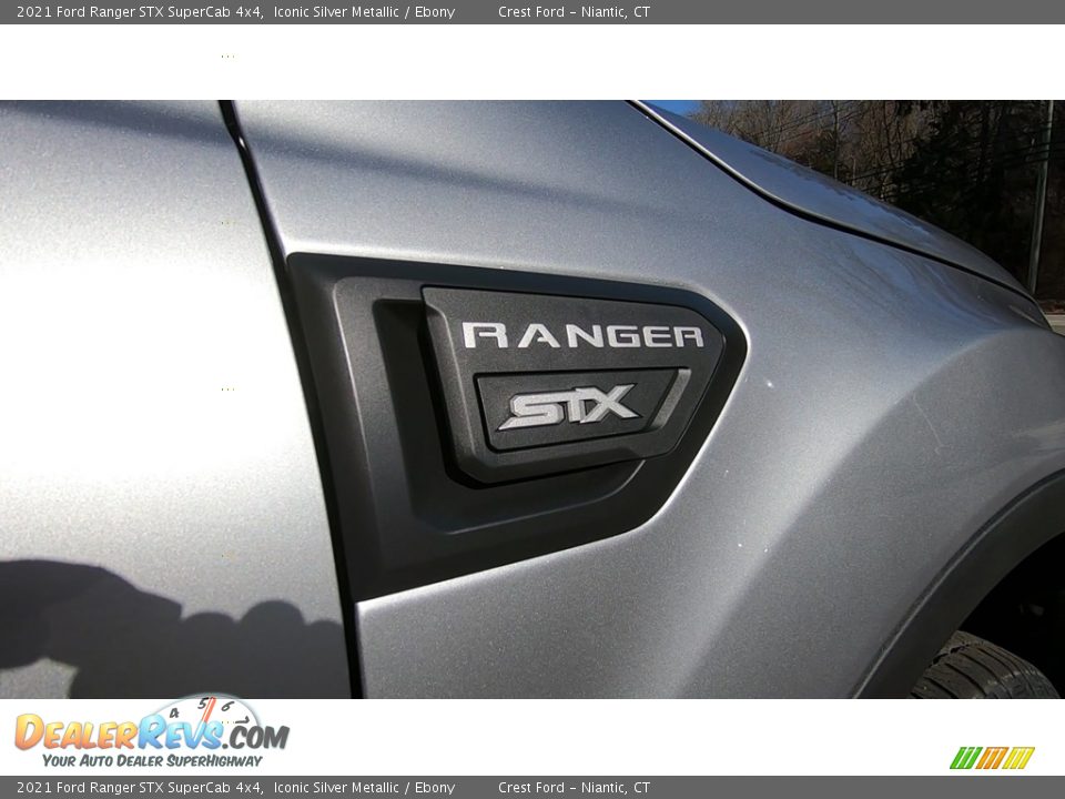 2021 Ford Ranger STX SuperCab 4x4 Iconic Silver Metallic / Ebony Photo #25