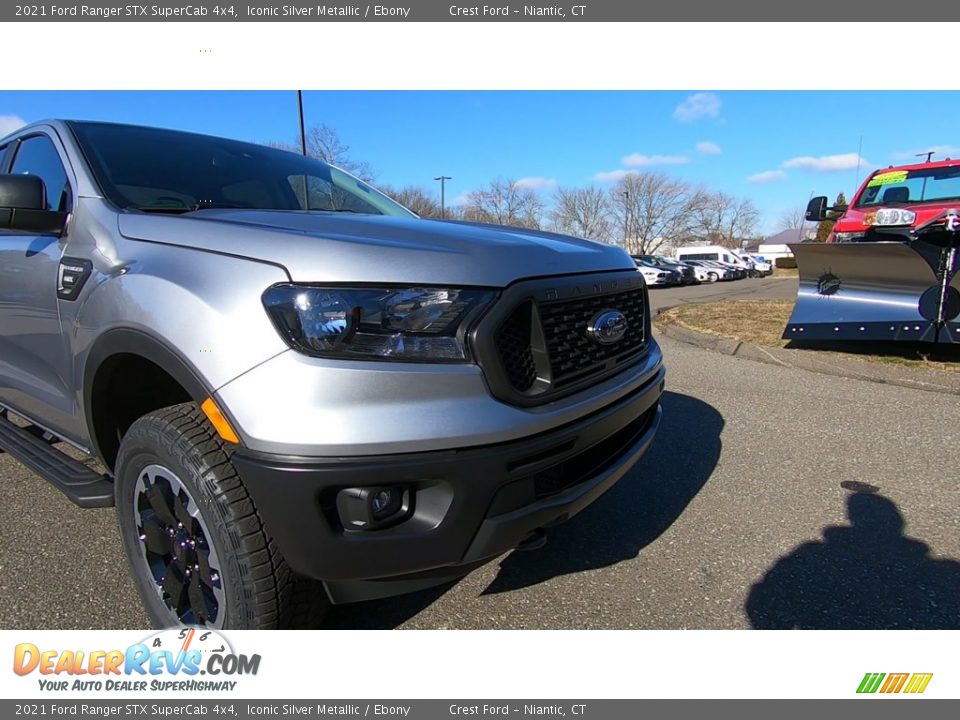 2021 Ford Ranger STX SuperCab 4x4 Iconic Silver Metallic / Ebony Photo #27