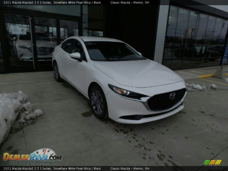 2021 Mazda Mazda3 2.5 S Sedan Snowflake White Pearl Mica / Black Photo #4