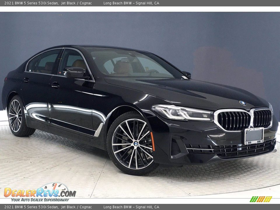 2021 BMW 5 Series 530i Sedan Jet Black / Cognac Photo #1