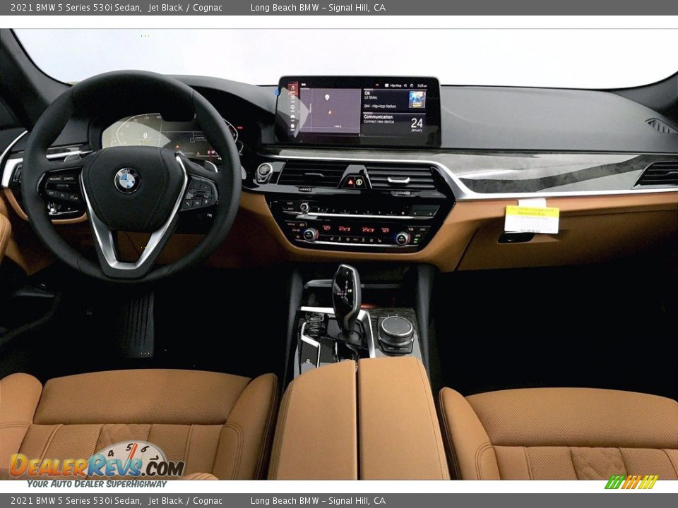 2021 BMW 5 Series 530i Sedan Jet Black / Cognac Photo #5