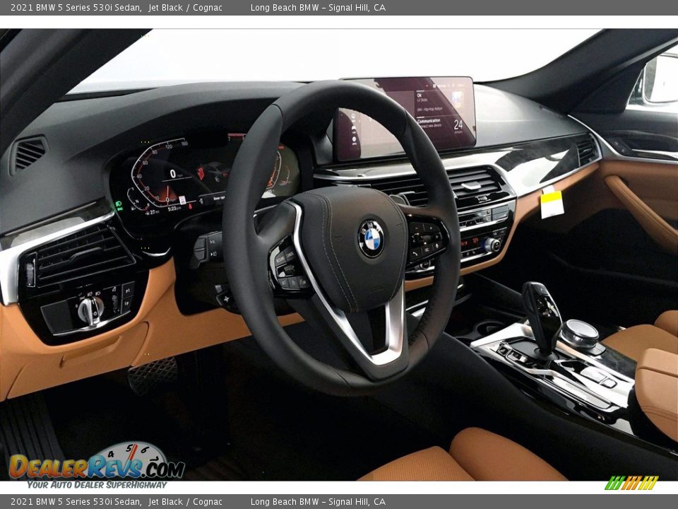 2021 BMW 5 Series 530i Sedan Jet Black / Cognac Photo #7