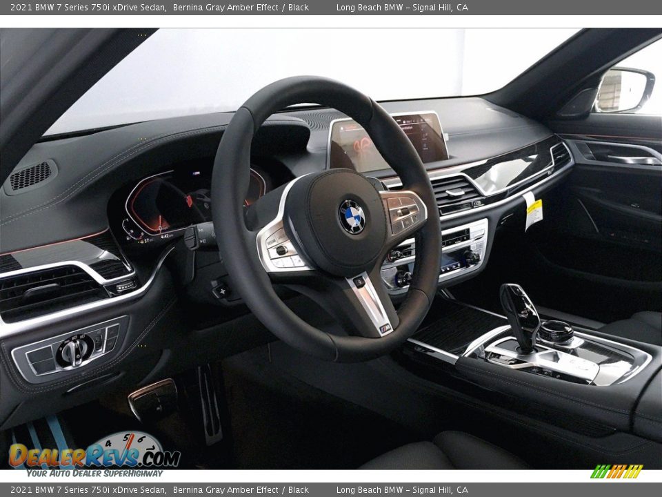 2021 BMW 7 Series 750i xDrive Sedan Bernina Gray Amber Effect / Black Photo #7