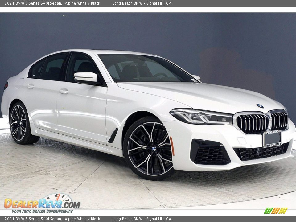 2021 BMW 5 Series 540i Sedan Alpine White / Black Photo #1