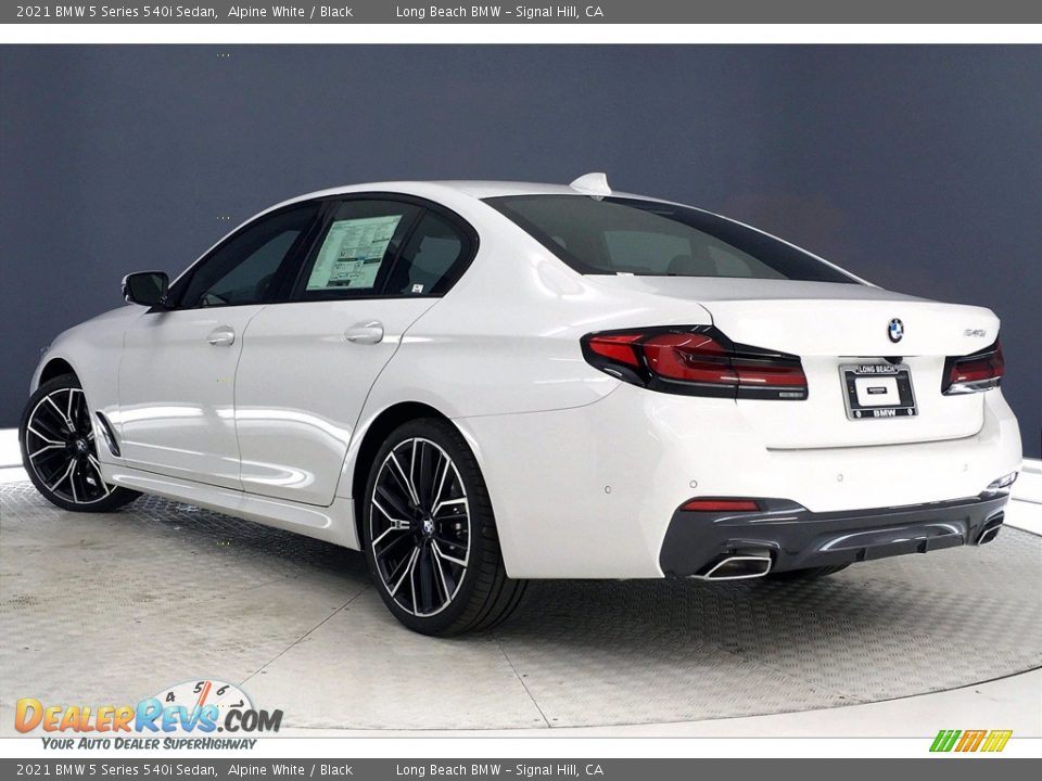 2021 BMW 5 Series 540i Sedan Alpine White / Black Photo #3