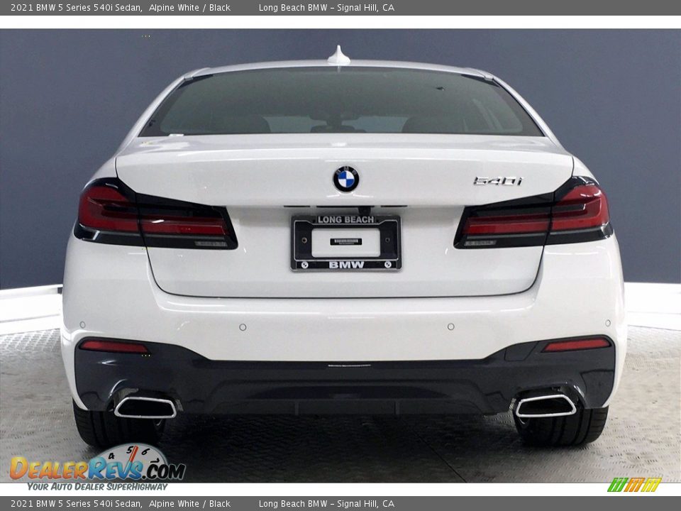 2021 BMW 5 Series 540i Sedan Alpine White / Black Photo #4