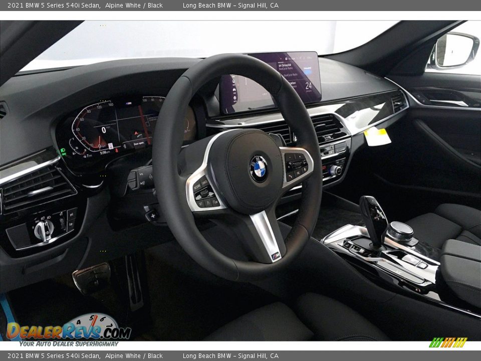 2021 BMW 5 Series 540i Sedan Alpine White / Black Photo #7