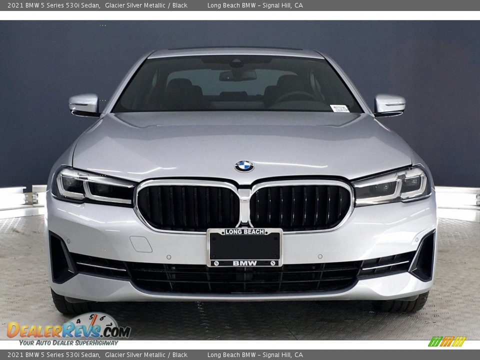 2021 BMW 5 Series 530i Sedan Glacier Silver Metallic / Black Photo #2