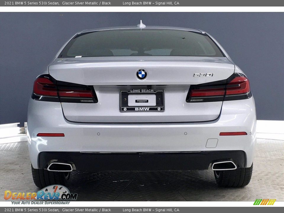 2021 BMW 5 Series 530i Sedan Glacier Silver Metallic / Black Photo #4