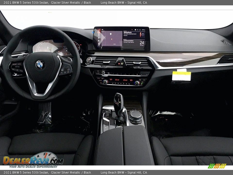 2021 BMW 5 Series 530i Sedan Glacier Silver Metallic / Black Photo #5