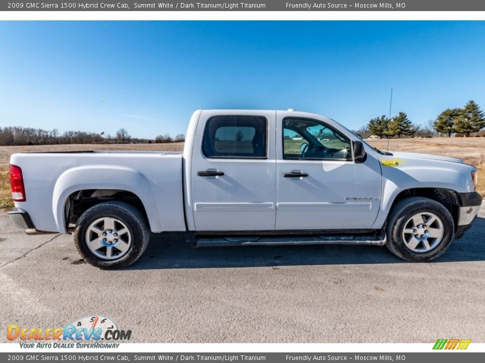 Summit White 2009 GMC Sierra 1500 Hybrid Crew Cab Photo #3