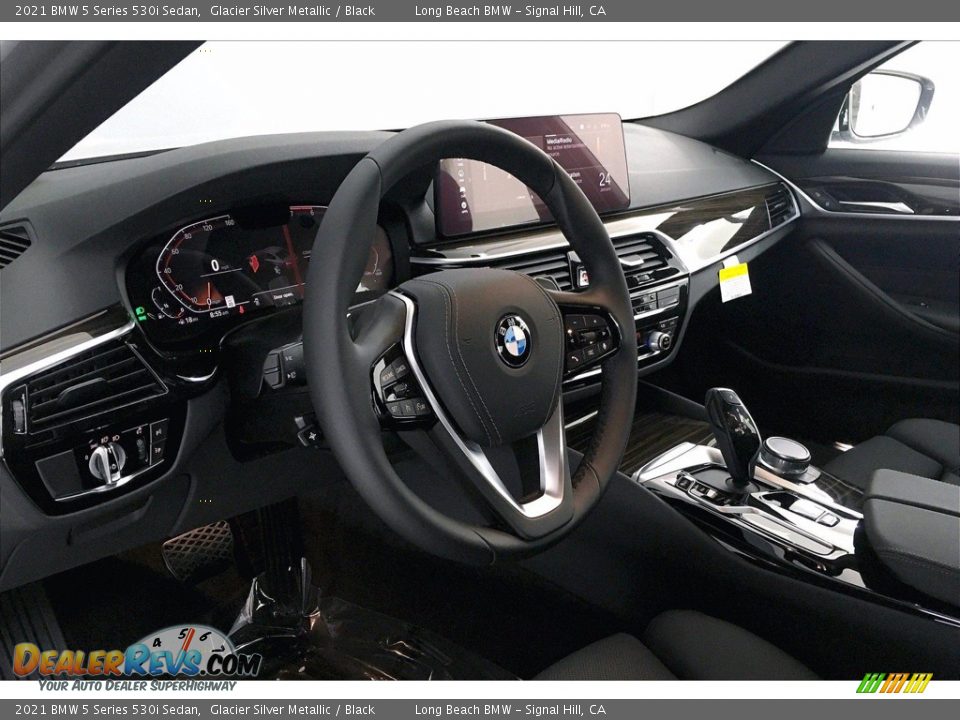 2021 BMW 5 Series 530i Sedan Glacier Silver Metallic / Black Photo #7