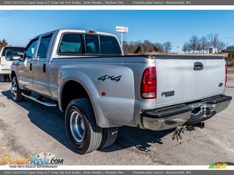 2002 Ford F350 Super Duty XLT Crew Cab 4x4 Dually Silver Metallic / Medium Flint Photo #6