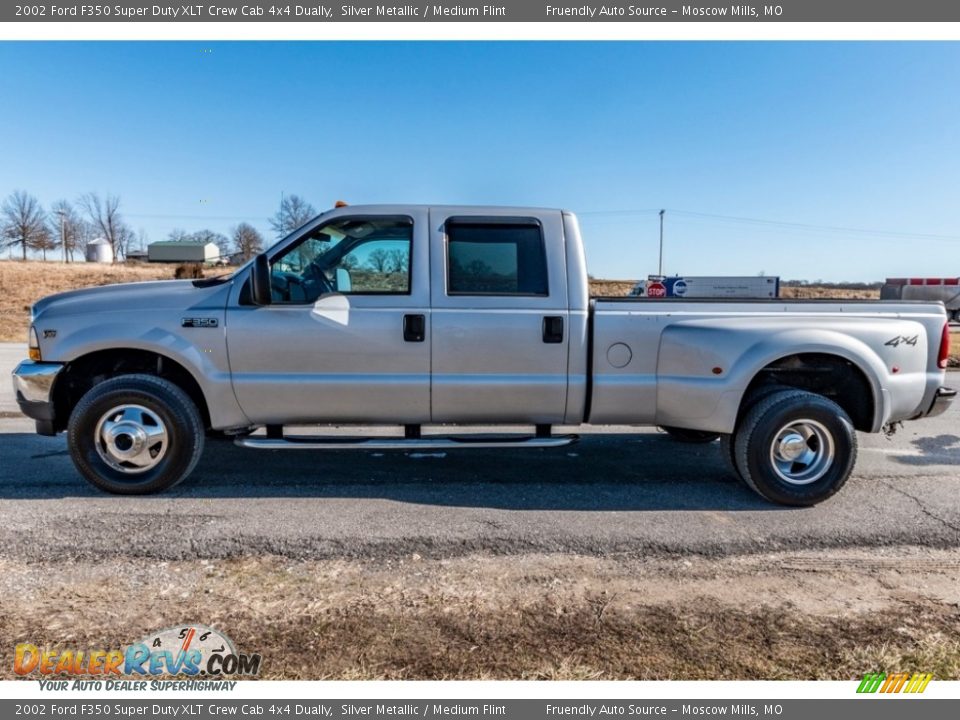 Silver Metallic 2002 Ford F350 Super Duty XLT Crew Cab 4x4 Dually Photo #7