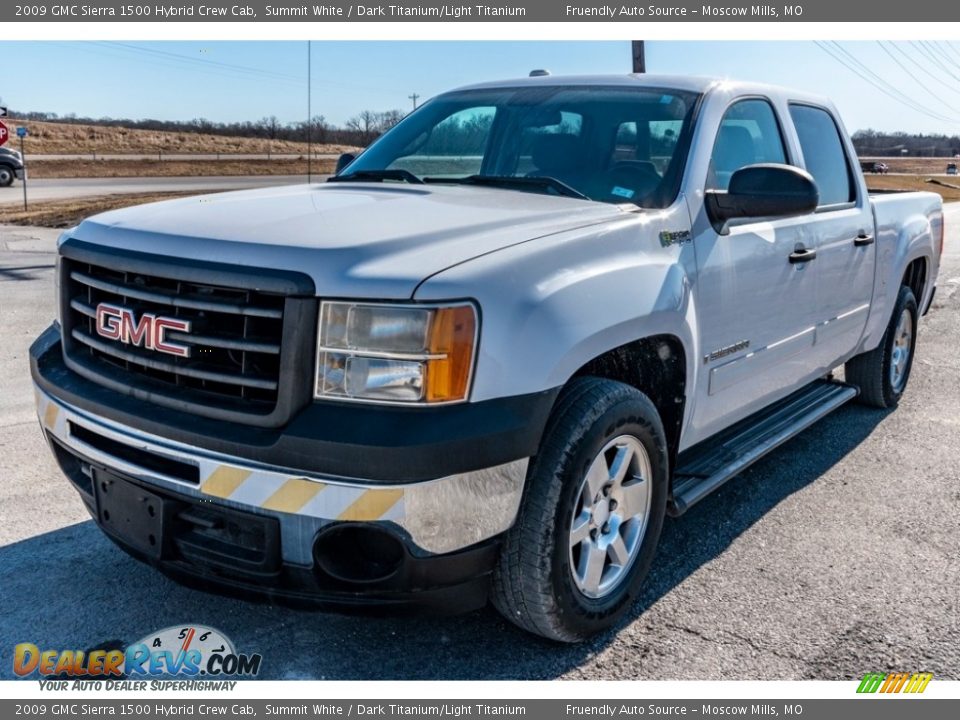 2009 GMC Sierra 1500 Hybrid Crew Cab Summit White / Dark Titanium/Light Titanium Photo #8