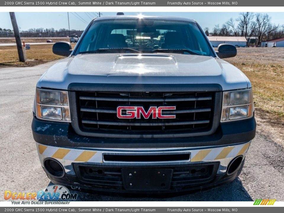 2009 GMC Sierra 1500 Hybrid Crew Cab Summit White / Dark Titanium/Light Titanium Photo #9