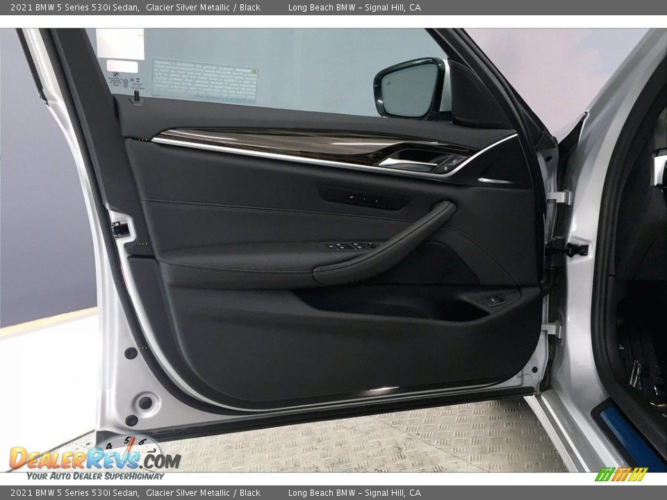 2021 BMW 5 Series 530i Sedan Glacier Silver Metallic / Black Photo #14