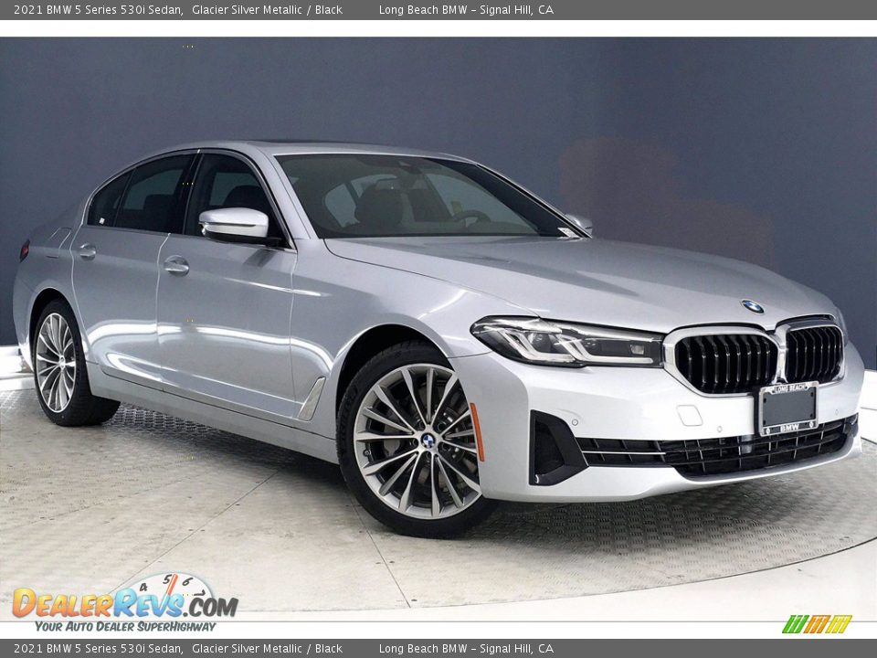 2021 BMW 5 Series 530i Sedan Glacier Silver Metallic / Black Photo #19