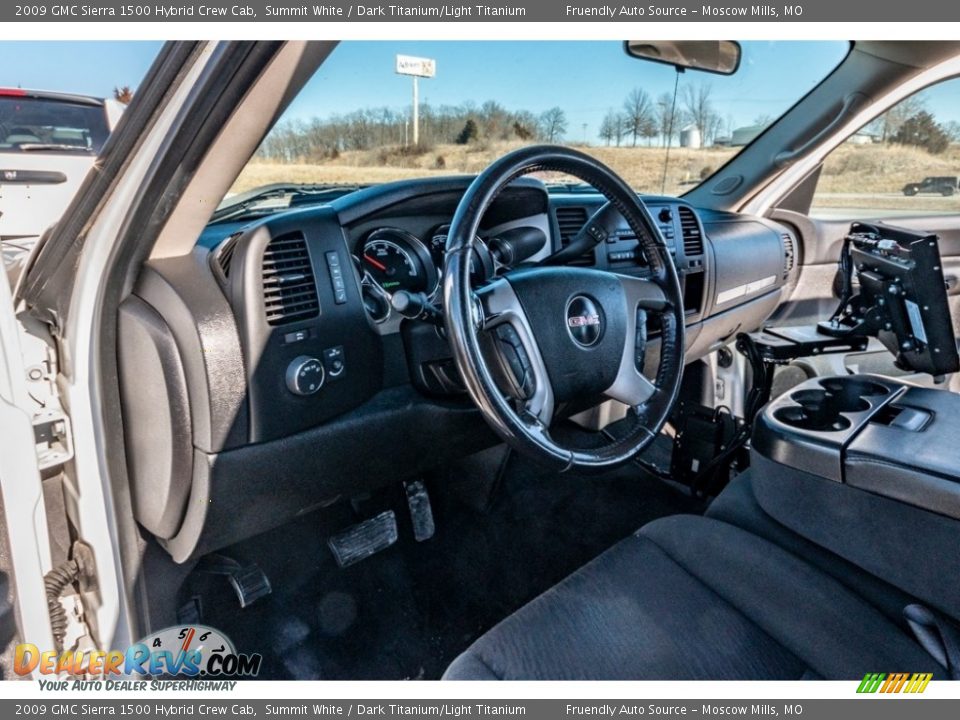 Dark Titanium/Light Titanium Interior - 2009 GMC Sierra 1500 Hybrid Crew Cab Photo #20