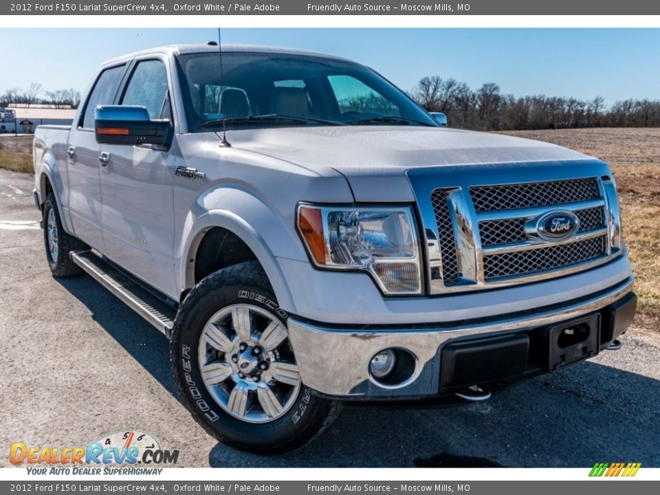 2012 Ford F150 Lariat SuperCrew 4x4 Oxford White / Pale Adobe Photo #1