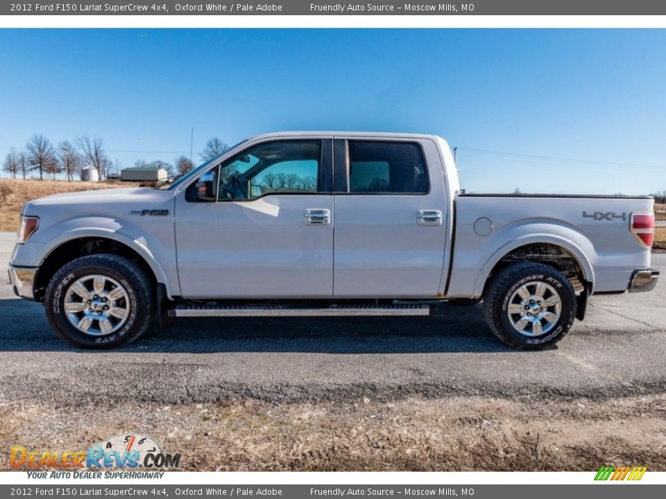 2012 Ford F150 Lariat SuperCrew 4x4 Oxford White / Pale Adobe Photo #7