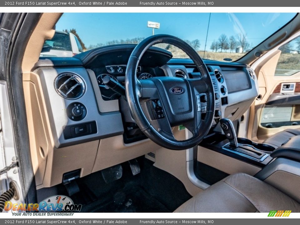 2012 Ford F150 Lariat SuperCrew 4x4 Oxford White / Pale Adobe Photo #20