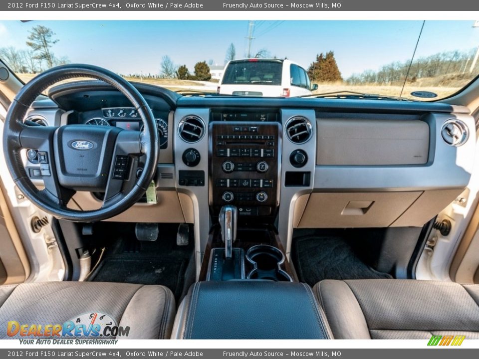 2012 Ford F150 Lariat SuperCrew 4x4 Oxford White / Pale Adobe Photo #33