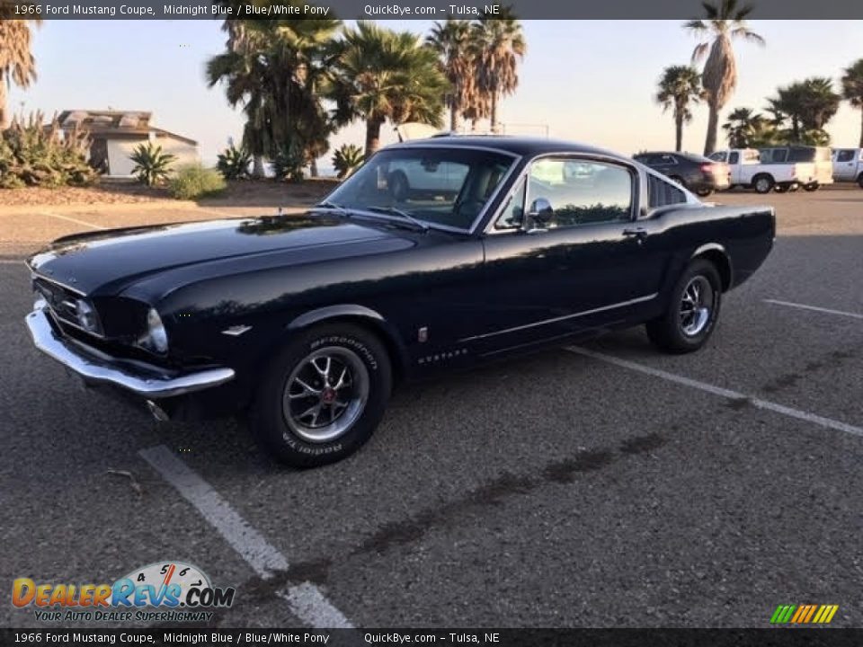 1966 Ford Mustang Coupe Midnight Blue / Blue/White Pony Photo #1